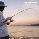 KastKing Lethal Blaze Twin-tip Fishing Rod and Reel Combo, Spinning & Baitcaster Combo, Flame Pattern Design, IM6 Graphite 2Pc Rod with Backup Tip Section, Stainless-Steel Guides, EVA Handle, 6'8" M- 2000 Reel (2pcs+ Extra Tip), Spinning