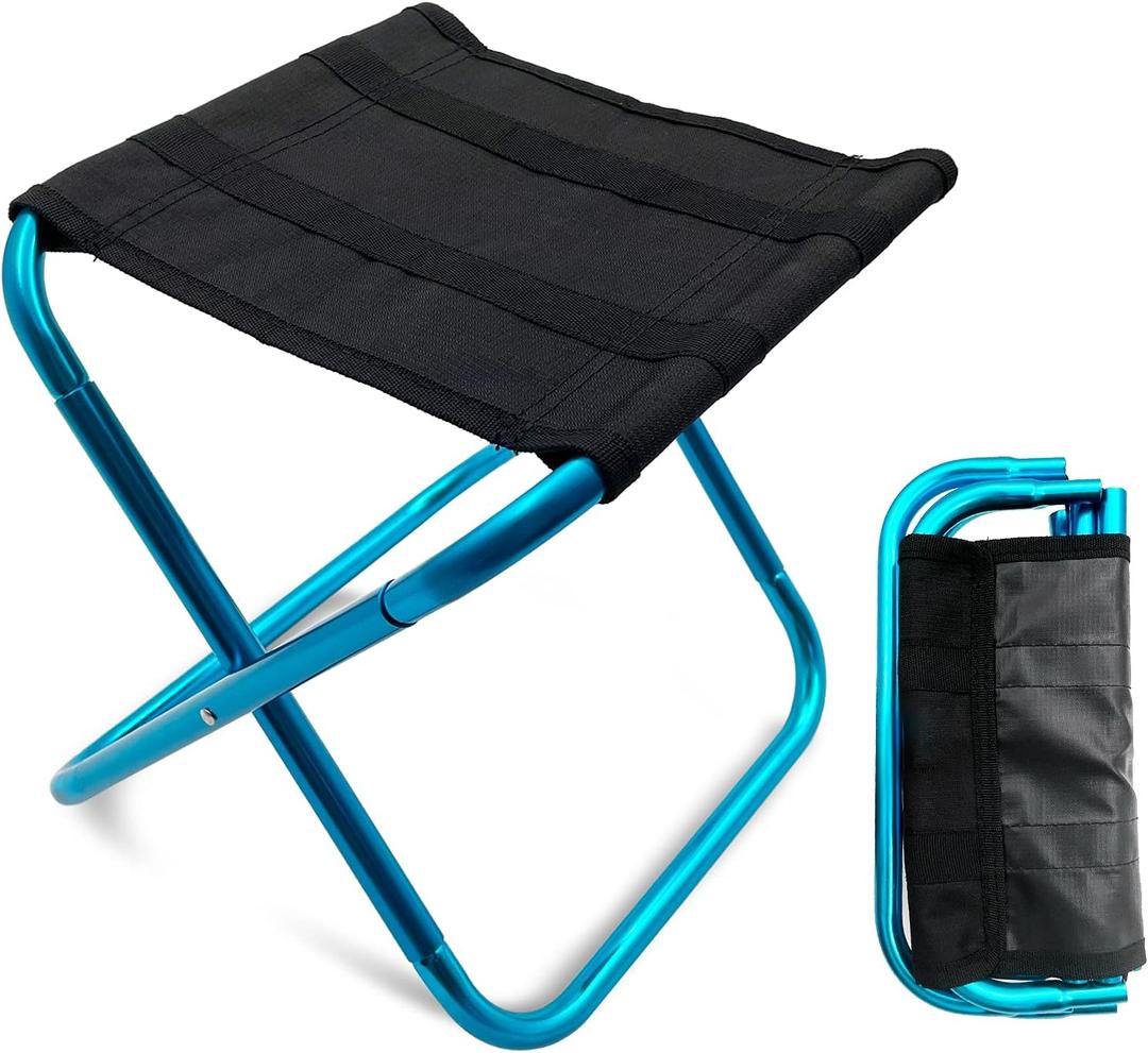 Portable Mini Folding Stool, Small Camping Stool Mortable Stool Can Hold Up to 150 Lbs