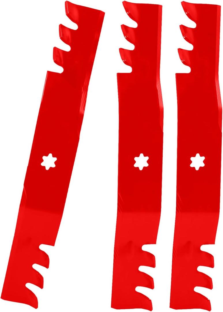 MAXPRO 3 Packs Mower Mulching Blade Compatible with Cub Cadet 50 Inch RZT 50 LTX 1050 / Fits Troy Bilt MTD Replaces 942-04053A 742-04053C 742-04053A 742-04053 942-04053 942-04053C (742-04053)