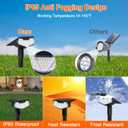 Solar Lights Outdoor Waterproof Solar Garden Light for Outside Yard Landscape Lighting Pathway Spot Lights Spotlight Wall Light Auto On/Off, Pack of 6 (Cool White)