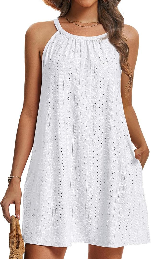 Women Swimsuit Coverup Bathing Suit Cover Ups Beach Bikini Swimwear 2025 Vacation Outfits (White, L)