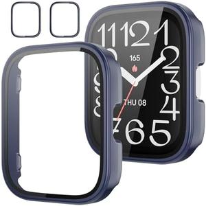 Rc-Z Screen Protector Case for Amazfit Bip 5 Unity Smartwatch, 2-Pack Hard PC Bumper Full Face Cover Protective Case Accessories for Amazfit Bip 5 Unity Men Women , 2 Pack
