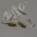 Rergy Cabinet Knobs, 5 Pack Brushed Gold Kitchen Hardware Handle Zinc Alloy, Modern Design, Streamlined Shape, Smooth Surface, Fits Wardrobe, Cabinets, Cupboard, Drawer, Door, 2 inches (Single Hole)