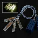 Pamvava Light Up Bricks, 2 Sets 1X4 LED Lighting Kit, Classic DIY Lights Accessories Compatible with Major Brands (Plate-white)