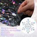 156 Pcs Snowflake Window Clings for Glass Windows Decorations 4 Sheets Snowflake Window Stickers Anti Collision Decals to Save Birds Non Adhesive Prismatic Rainbow Stickers for Christmas Windows Decor
