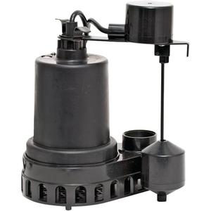 Superior Pump 92372 1/3 HP Thermoplastic Submersible Sump Pump with Vertical Float Switch
