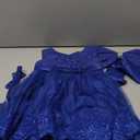 0-6T Toddler Baby Girl Embroidered Tutu Ball Gown Lace Dresses with Headwear (18-24 Months, Royal Blue)