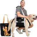 Dog Lift Harness for Large Dogs,Full Body Dog Sling Carrier with Handle,Up to 100 lbs,for Up Stairs/Back Legs Support/Dogs Joint Injuries/Arthritis (XL)