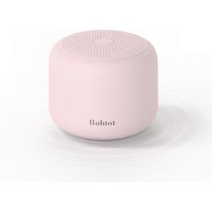 Bobtot Portable Bluetooth Speakers with Strap Easy to Carry, Wireless IPX5 Waterproof Mini Speaker with Loud Stereo Sound, 20 Hours Playtime, Rechargeable Battery, Built-in Microphone, Pink