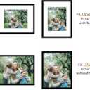 Picrit 11x14 Picture Frame Set of 12, Display 8x10 with Mat or 11x14 without Mat, Photo Frames for Wall Mounting or Table Top Display, Black