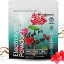 2 x PowderVitamin Electrolytes Powder Plus (20 Servings) Black Tea Ginseng Electrolyte Powder Keto, Sugar Free, Pink Himalayan Salt,1000mg Potassium,120mg Calcium,120mg Magnesium, Hydration Powder