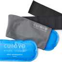 Hot and Cold Therapy Gel Ice Pack Compress Two Pack Set with Wrap by Cureve - Reusable with Wrap to Treat Injuries, Aches and Pains on Knee, Neck, Back, Shoulder, Foot, Headaches and TMJ