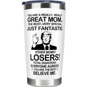 MFGNEH Gifts for Mom from Daughter,Son,Christmas Birthday Gifts for Mom,New Mama Gift,Grandma,Nana,Wife Women,Funny Mothers Day Mama Gift,20oz White Stainless Steel Tumbler Mug