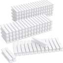2 x (Pack of 128) Mini Wooden Colored clothespins White