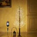 Fudios Lighted Alpine Tree Brown Willow 6FT 810 LED Fairy Lights,Artificial Winter Twig Trees Plug in for Christmas Indoor Outdoor Home Decoration