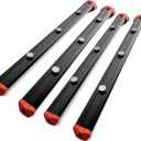 Threaded Replacement Packout Rails 13.5 (345mm) Compatible with Milwaukee Packout Tool Box XL (48-22-8429) Includes End Caps-Heavy Duty Aluminum Rails-Fits Packout Accessories-Black