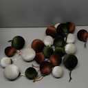 HyDren 24 Pcs Green Brown Velvet Christmas Ornaments Balls Bulk Flocked Christmas Tree Ornaments 3.15, 2.76, 2.36 Inch Shatterproof Hanging Xmas Tree Balls Decor for Xmas Decorations