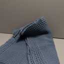 RESARE Waffle Bathroom Runner Rugs, Super Absorbent Bath Mat Non Slip Washable Quick Dry, Upgraded Ultra Soft Boho Bath Rugs with Tassels for Hallway Bedroom Laundry Room, 2'x4'(24"x48"), Blue