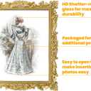 GUOER 8x10 Picture Frames Vintage Photo Frame with Glass Front Antique Picture Frame for Tabletop Wall Hanging (8x10, Shiny Golden)