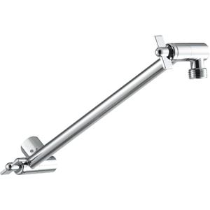 OFFO Shower Head Extension Arm, 11 in Shower Extension Arm with Locking Nut, Adjustable Height and Angle Shower Arm Extender, Universal G1/2 Connector for Fixed and Handheld ShowerHead, Chrome