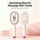 2027 Upgrade 5‑in‑1 Electric Mist Air Cushion Massage Brush, Anti‑Tangle Self‑Cleaning Hair Comb for Dry Frizzy Hair, USB‑C Recharge, Christmas Stocking Stuffers Beauty Gifts for Women (Beige)