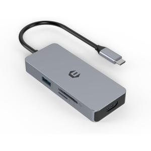 USB C Hub Multiport Adapter with HDMI Output, Type C Docking Station with 4K HDMI, 3 USB 3.0 Ports, SD/Micro SD Card Reader for Chromebook Pixel, and More