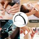 Desk Nail Lamp with Half Moon Light and Touch Control - Portable (Black)