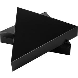 Restaurantware Eco Pie 9.3 x 10.3 x 1.8 Inch Pizza Slice Boxes 100 Clamshell Pizza Slice Containers - Greaseproof Tab Lock Black Paper Individual Pizza Boxes For Restaurants Kiosks And Cafes