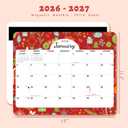 2 x 2026 Magnetic Calendar for Refrigerator 24 Month 13 x 11.4 Inch from January 2026 to December 2027, Fridge Wall Monthly Magnet Calendar Planner, Season and Holidays Decor for Home Easy Organizing