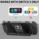 3 x RHOTALL Clear Case for Nintendo Switch 2 2025, Dockable Protective PC Shell Case, Slim Design Transparent Controller Cover with Detachable joycon Compatible with New Nintendo Switch 2 7.9 Inch