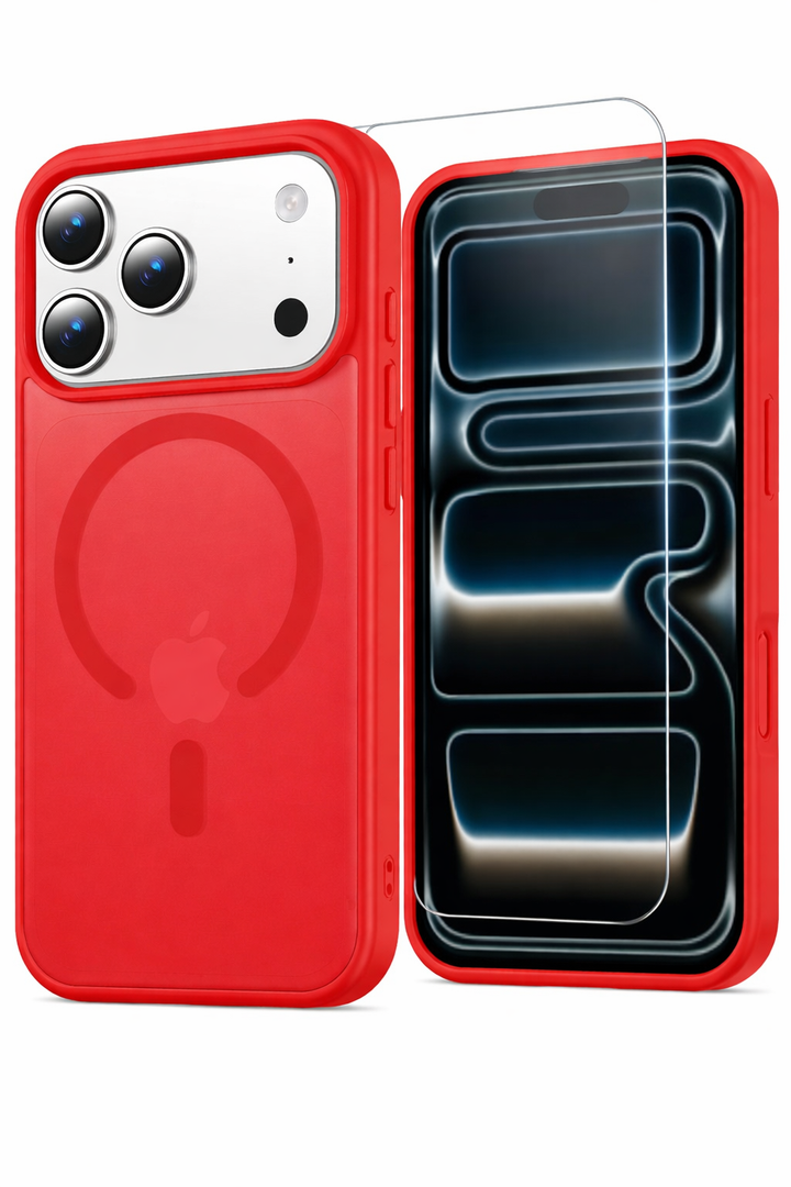 TORRAS Magnetic Slim-Fit for iPhone 17 PRO MAX Case, Ultra-Thin 17 ProMax Phone Case Compatible with MagSafe, Red