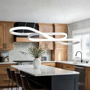 Dimmable Color Changing Modern LED Pendant Chandelier
3000K-6500K adjustable temperature, with remote control, lighting fixture for kitchen island, dining room