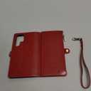 XcaseBar Compatible with Samsung Galaxy S25 Wallet case with Zipper Credit Card Holder【RFID Blocking】,Flip Folio Book PU Leather Phone case Shockproof Cover Women Men for Samsung S22Ultra case Red