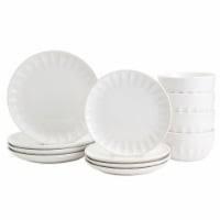 Mason 12 Pc Cafe Dinnerware Set White