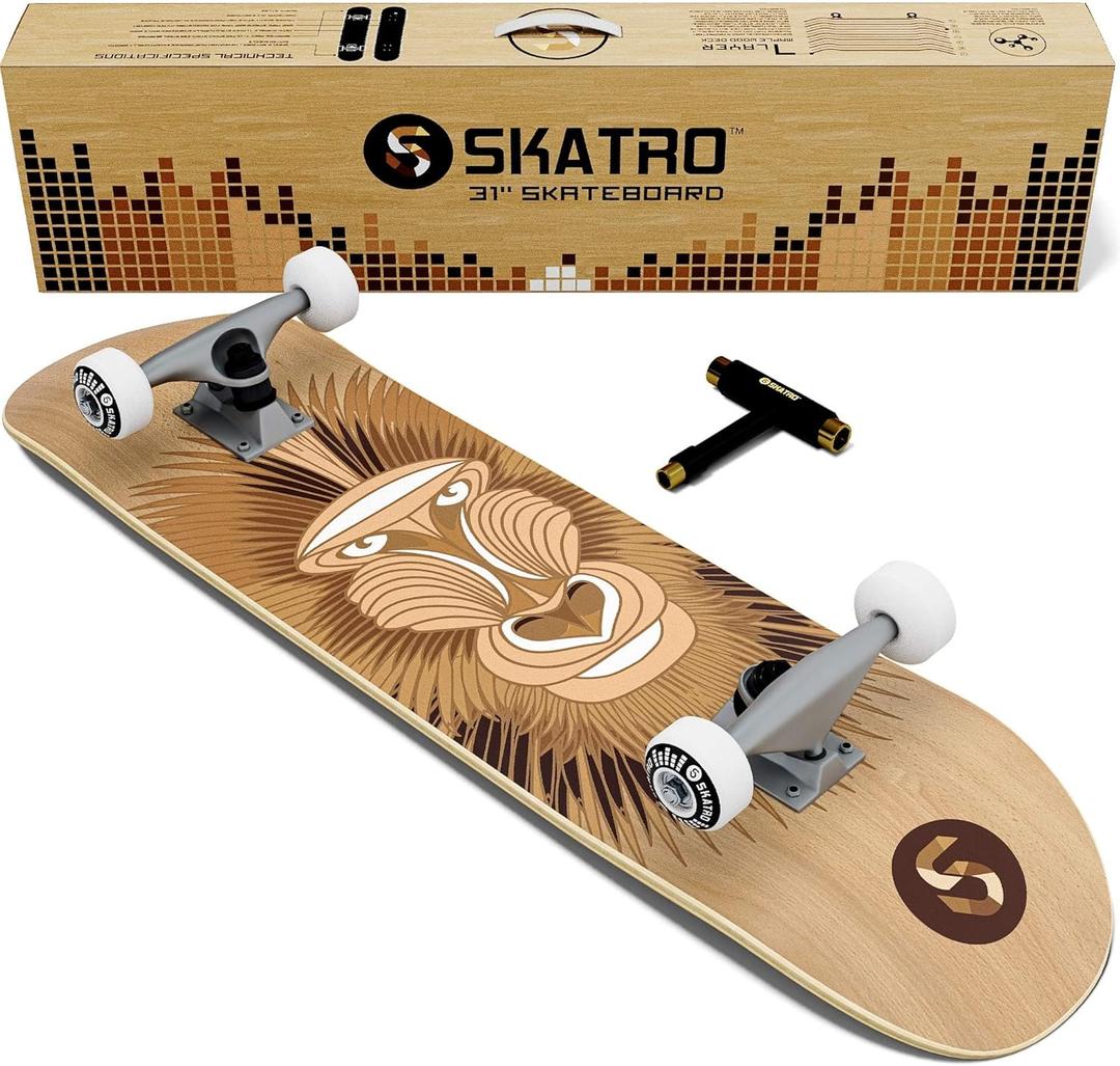 Skatro - Pro Skateboard 31 Complete Skateboard. Skate Board Ages: Adults, Boys, Girls, Beginners, and Kids