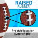 Franklin Sports Kids Junior Grip-Rite Youth Junior Size Rubber Footballs - Peewee Kids Durable Outdoor Footballs - Single & Bulk Packs Available (Brown/White)