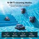 5600GPH Robotic Pool Cleaner,240Min Cordless Pool Vacuum for Inground Pools,3230 Sq.ft,2 Brushe&2 Motor,4-in-1 Wall&Waterline&Floor&Full Cover Cleaning,Smart Navigation,Dual Filtration