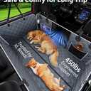 PetGenie Dog Car Seat Cover for Back Seat 10-Layer Military-Grade Protection, Hard Bottom Dog Hammock, Pet Bed Extender for Dogs, Waterproof Seat Protector Universal L Size Fits for SUV Medium Truck