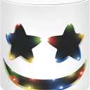 Halloween LED DJ Mask, Music Festival Halloween Party Christmas Costumes Cosplay Light Up Full Head Mask Helmet Toys, Suitable For Men And Women, Party Supplies