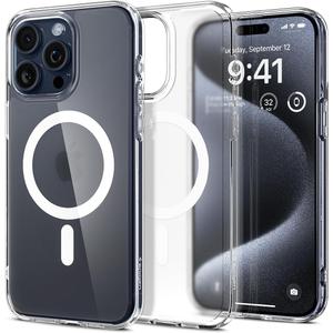 Spigen for iPhone 15 Pro Case, Ultra Hybrid MagFit [Anti-Yellowing] [Compatible with Magsafe] - Frost White