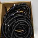 36 inch Bungee Cords with Hooks Heavy Duty, 4 Pack and 10mm Dia Black Color Cord, Marine Grade Hooks with Plastic Coating Process