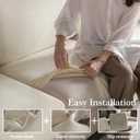 Sectional Couch Covers, Wear Resistant Stretch Sofa Covers Washable Soft Couch Cushion Covers Anti Slip Furniture Protector Sofa Slipcovers for Pets (1 Piece Back Couch Cover, Ivory)