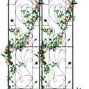 VEVOR Garden Trellis for Climbing Plants, 60 x 15 in, 2 Packs Rustproof Metal Garden Flower Trellis, Outdoor Climbing Rose Trellis Cucumbers Support, Decorative Clematis Trellis for Courtyards Lawns