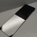 HIEEY 3 Way Mirror for Hair Cutting,360 Trifold Mirror with Height Adjustable Telescoping Hooks,and 5X Magnification,for Makeup, Hair Styling (Black)