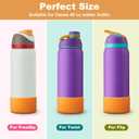 3 x yoelike 2 PCS Wave Silicone Water Bottle Boot for Owala, Anti-Slip Protective Sleeve for FreeSip/Twist/Flip, Watter Bottle Accessories, Bottom Bumper Cover, Dishwasher Safe, BPA Free (40 Ounces, orange)