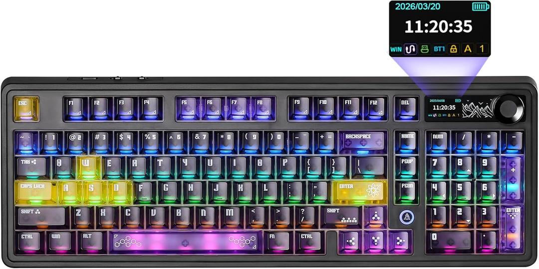 AJAZZ AK980 V2 Pro Wireless Mechanical Keyboard,Tri-Mode Gaming Keyboard