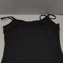 Trendy Queen Womens Spaghetti Strap Tank Top Summer Double Lined Workout Camisole Going Out Cute Tops Y2k Teen Girl Basic (Small, Black)