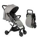 Lightweight Travel Stroller for Baby & Toddlers - Easy Fold & Compact Stroller with Canopy, Storage Basket, Multi-Position Recline & Convenient One-Hand Fold (Grey)