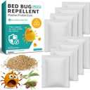 8 Pack Bed Bug Repellent, Natural Citronella & Lemongrass Plant-Based Formula, Deter Bed Bugs Eggs, Lasting Protection 2 Months for Mattress Furniture Luggage, Non-Toxic Family Safe