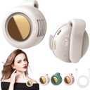 Miehoous Portable Silent Mini Bladeless Fan Clip On,3 Speeds Clipon Fans for Shirt,Small Clips FanMini Whirlwind Fans for Waist Clips Suitable for Outdoor & Travel & Office (White)